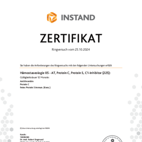 Hämostaseologie 05 - AT, Protein C, Protein S, C1-Inhibitor (225)